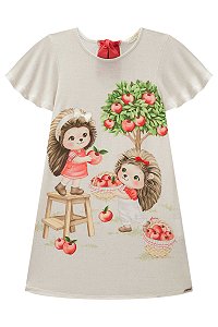 Vestido Fresh Bege Castor Flora Infanti