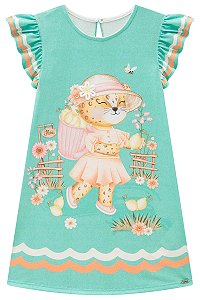 Vestido Fresh Verde Onça Flora Infanti