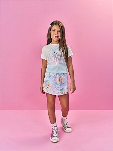 Conjunto Blusa e Short/Saia Polvo Lilás Cinti
