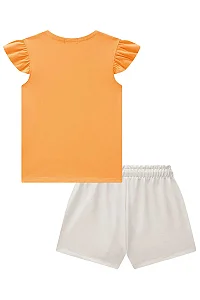 Conjunto Blusa e Short Castor com Laranja Infanti