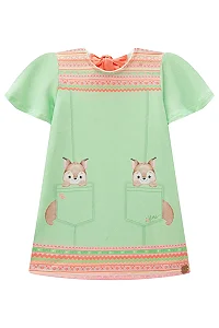 Vestido Frash Esquilo Verde Infanti