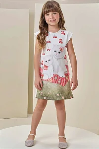 Vestido Cerejas Cat Infanti