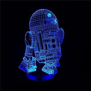 Luminária 3d R2D2 Star Wars