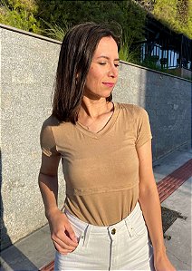 Blusa Amamentação Cibele - Caramelo