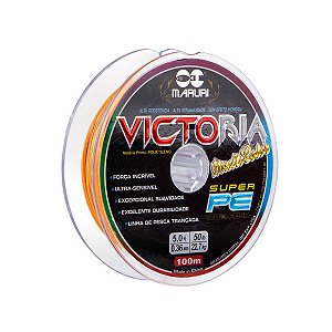 Linha Multifilamento x8 Victoria 0,30mm Multicolor 100m - Maruri