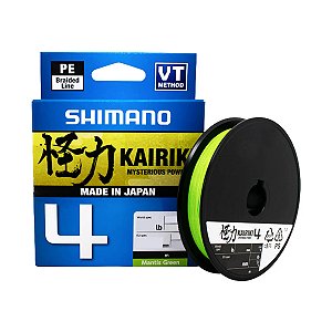 Linha Multifilamento Kairiki x4 - 150m - Mantis Green - Shimano