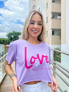 Cropped Nana Costa Love Lilás