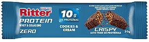 BARRA CRISPY PROTEIN ZERO - COOKIES & CREAM - DISPLAY COM 12 Un.