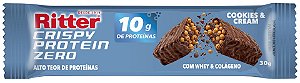 BARRA CRISPY PROTEIN ZERO - COOKIES & CREAM - DISPLAY COM 12 Un.