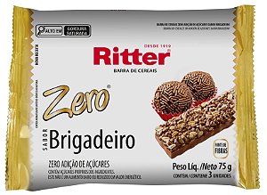 BARA DE CEREAIS ZERO AÇÚCAR SABOR BRIGADEIRO - 3un