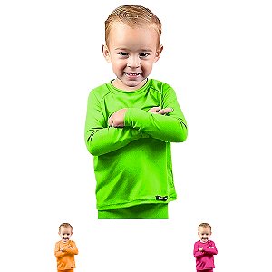 Camiseta Segunda Pele Adstore Premium Infantil Neon