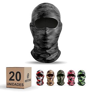 Kit 20 Balaclava Touca Ninja Adstore Premium Camuflada