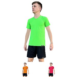 Conjunto Camiseta e Shorts Adstore Premium Masculino Neon