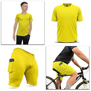 Conjunto Camiseta e Bermuda Ciclismo Adstore Premium Masculino