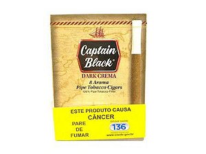 Cigarrilha Captain Black Dark Crema (Baunilha) Cx 8 Und