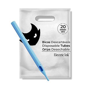 Bico Long descartável Electric Ink sem grip - Traço/Bucha - Pacote com 20 unidades