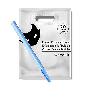 Bico Long descartável Electric Ink sem grip - Universal Aberto - Pacote com 20 unidades