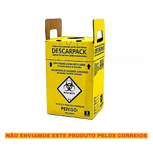 Coletor de materiais perfurocortantes Descarpack - 3 litros