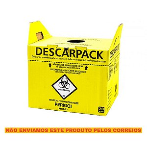 Coletor de materiais perfurocortantes Descarpack - 20 litros