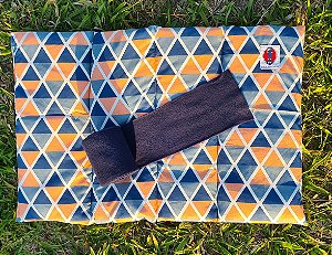 Panos de liga - Estampado geométrico coral