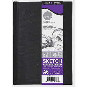 SketchBook A6 Simply Daler Rowney 100g com 54 Folhas - Canson