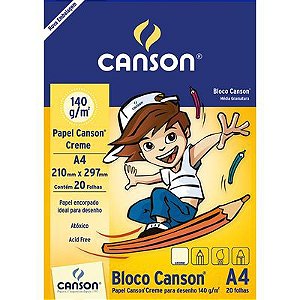 Bloco A4 Desenho 140g com 20 Folhas - Canson