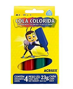 Cola Colorida com 04 Cores 23g - Acrilex