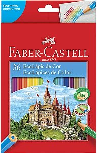 Lápis de Cor Ecolápis Sextavado com 36 Cores - Faber Castell