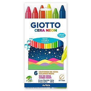 Giz de Cera 6 Cores Maxi Neon - Giotto