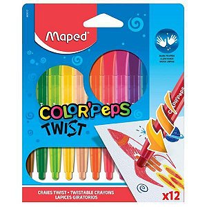 Giz de Cera 12 cores Color Peps Twist - Maped