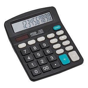 Calculadora Grande 12 Dígitos Preta - Brw
