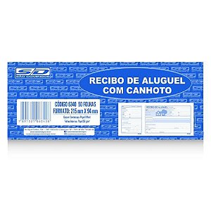 Recibo de Aluguel com Canhoto 50 folhas - São Domingos