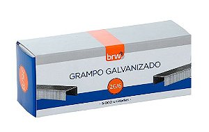 Grampo Galvanizado 26/6 com 5.000 Unidades - Brw