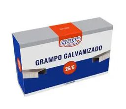 Grampo Galvanizado 26/6 com 1000 Unidades -  Brw