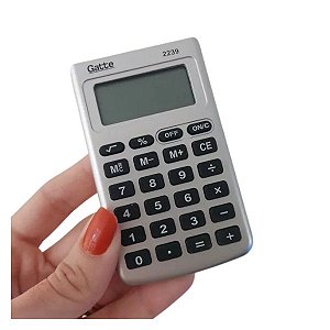 Calculadora de Bolso 8 Dígitos Modelo 2239 Cinza - Gatte