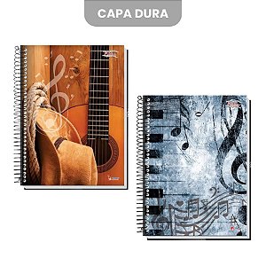 Caderno Musica 1/4 Espiral Capa Dura Vertical com 64 Folhas - Tamoio