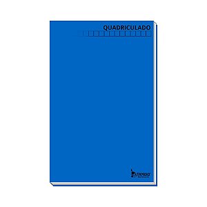Caderno Quadriculado 1/4 Brochura Azul Capa Dura 1x1cm 96 Fls - Tamoio