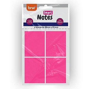 Bloco de Anotações Rosa Neon 38x51mm - Brw