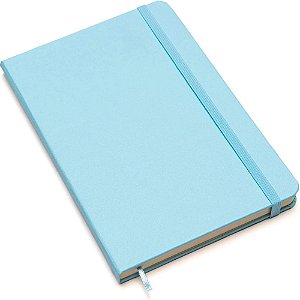 Caderneta Sem Pauta A5 Azul Pastel com 80 Folhas - Brw