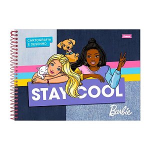 Caderno de Desenho Barbie Capa Dura com 80 Folhas - Foroni