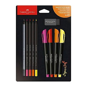 Kit SuperSoft Cores Quentes com 10 itens - Faber Castell