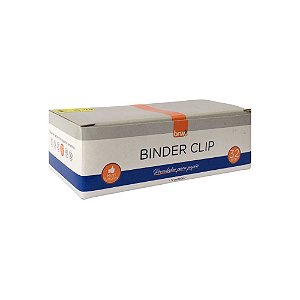 Clipes para Papel Binder 32 mm com 12 unidades Preto - Brw