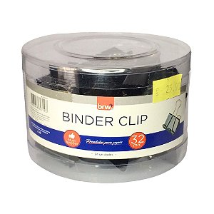 Prendedor de Papel Binder Clip 32mm com 24 Unidades - Brw