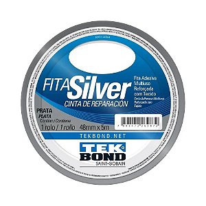 Fita Silver Tape Prata 48x5m - Tek Bond