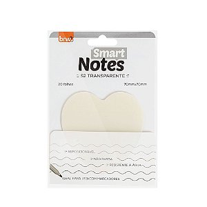 Bloco Smart Notes 70X70mm Transparente Coração BRW