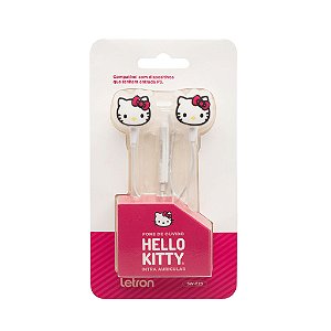 Fone de Ouvido Hello Kitty c/ Microfone Letron - Blister 1 Und