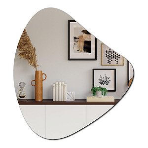Espelho Orgânico Decorativo De Parede Para Sala De Estar 59 X 55 Cm Modelo Bl0011