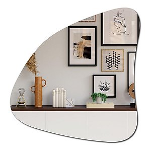 Espelho Orgânico Decorativo De Parede Para Sala De Estar 62 X 60 Cm Modelo Bl0019
