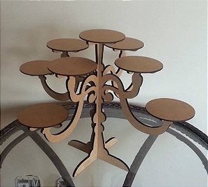 Porta Cupcake com 9 espaços em mdf