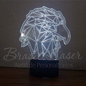 Abajur Luminária Águia de Led sem Fio com o nome que desejar com Acrílico Grosso Iluminado - Veja opções de Tamanho no Anúncio